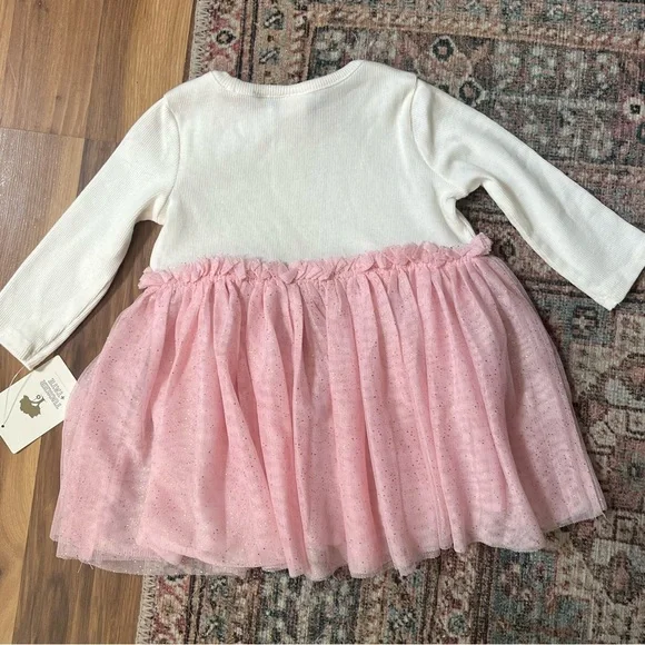 TUCKER + TATE Pink Gold Sparkle Glitter Tulle Ballet Dress Ballerina 6M NWT - Picture 3 of 8